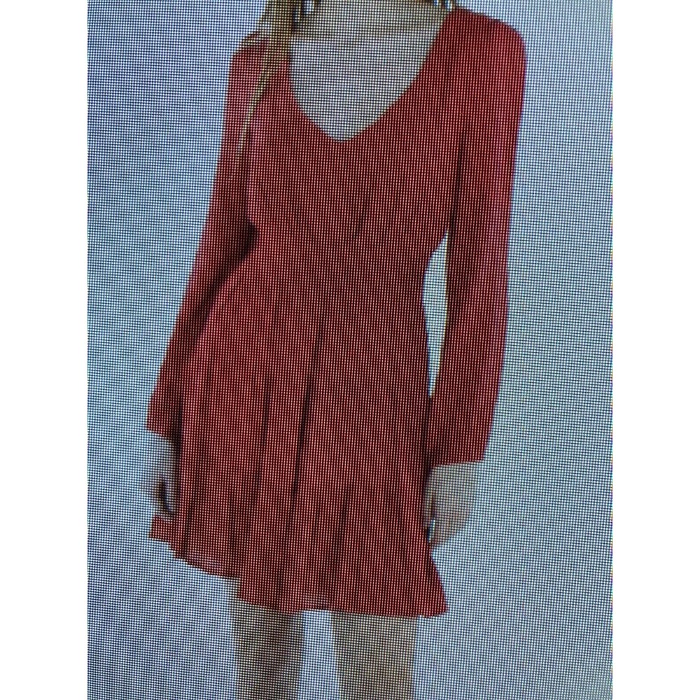 City Studio Womens Red Smocked Mini Fit & Flare Dress Pull On Closure Juniors L